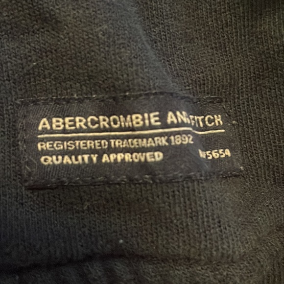 Abercrombie Soft AF Fleece crew neck sweater cotton blend medium navy blue - Picture 3 of 5